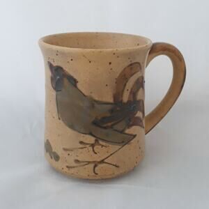 Rooster Speckled Pottery Coffee Mug